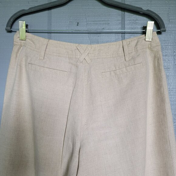 Lucy & Laurel 100% Linen High-Waist Wide Leg Pants With Lining. Size 4 - Picture 4 of 8
